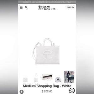 Medium White Telfar Bag